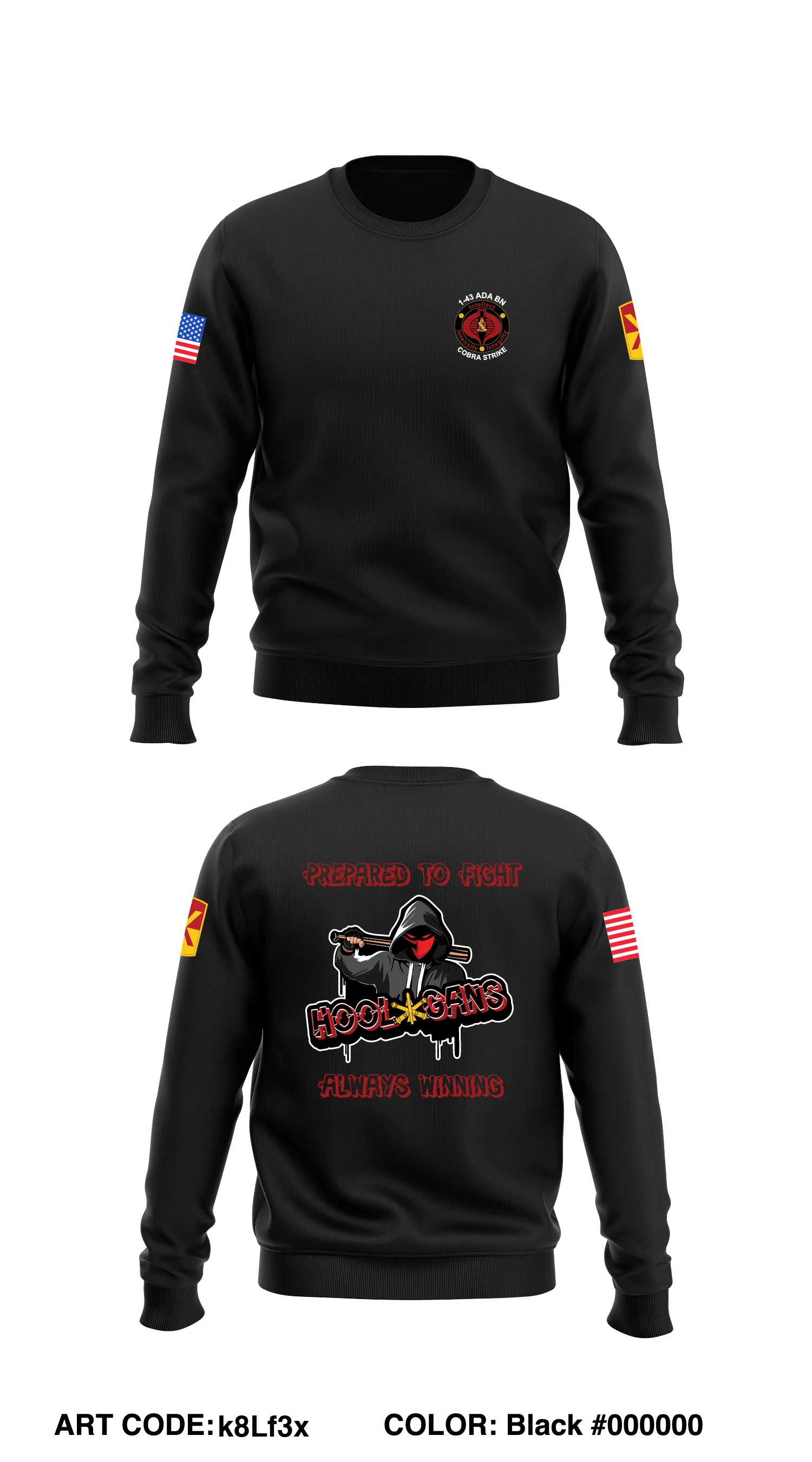 1-43 ADA  Core Men's Crewneck Performance Sweatshirt - k8Lf3x