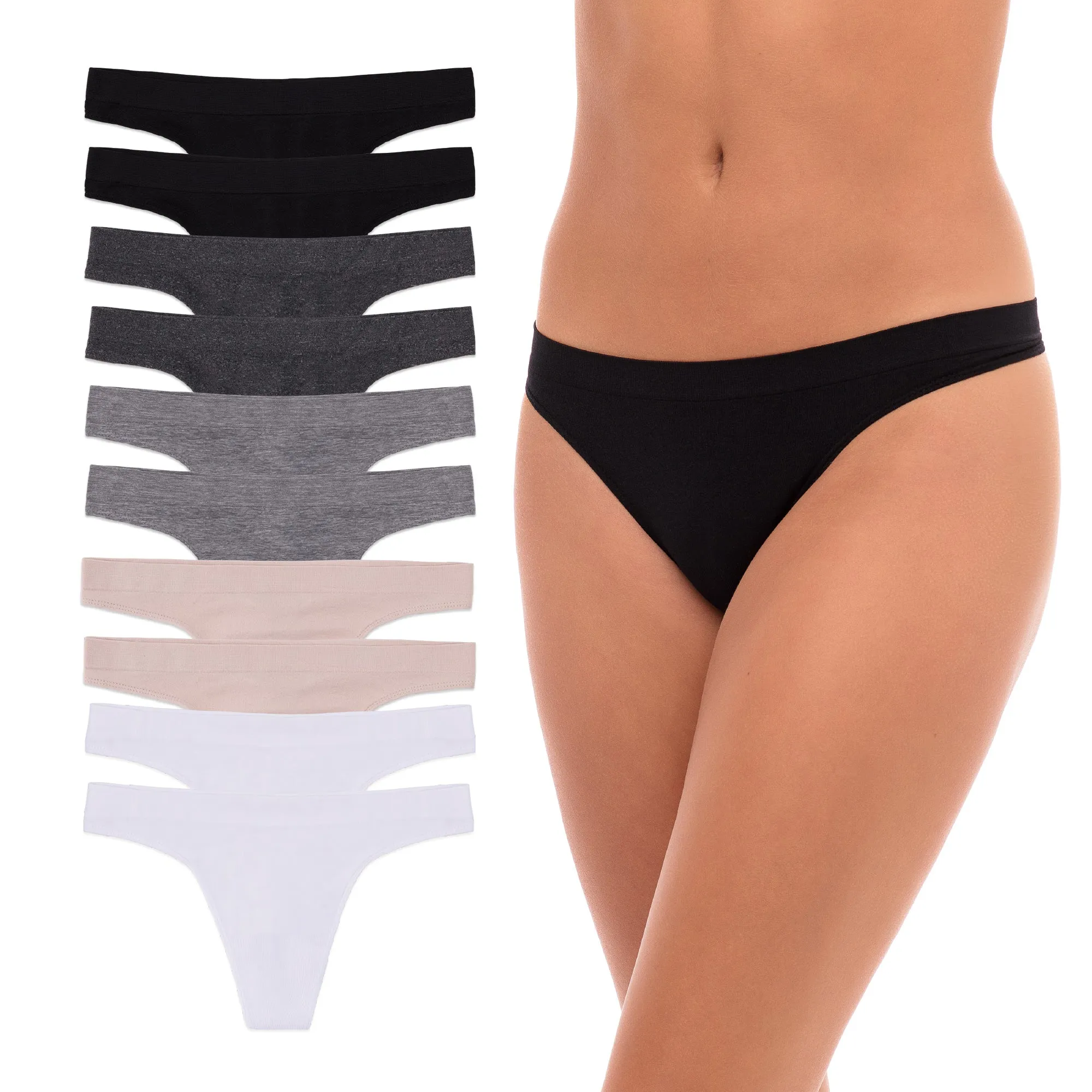 10 Pack Seamless Thong Underwear