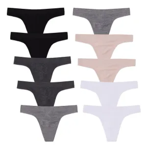 10 Pack Seamless Thong Underwear