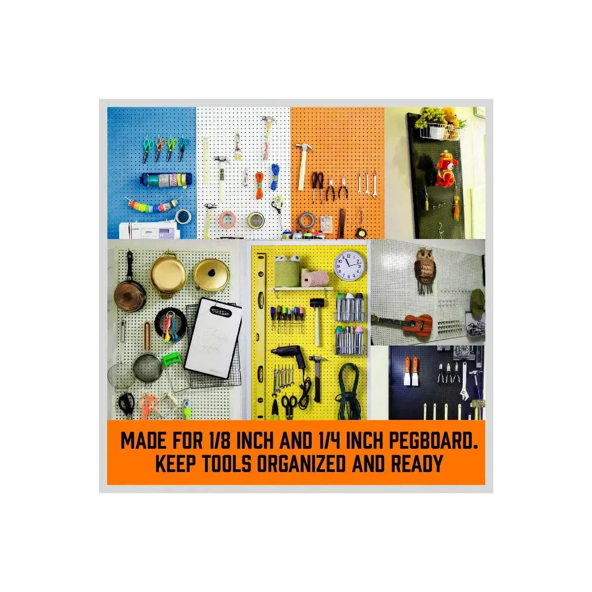 142 Piece Pegboard H00ks Assortment Kit