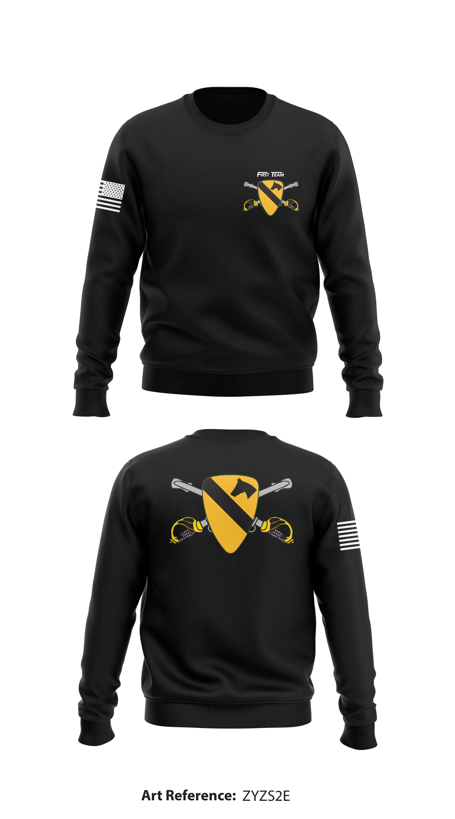 1st Cavalry Division Store 1  Core Men's Crewneck Performance Sweatshirt - zYZS2e
