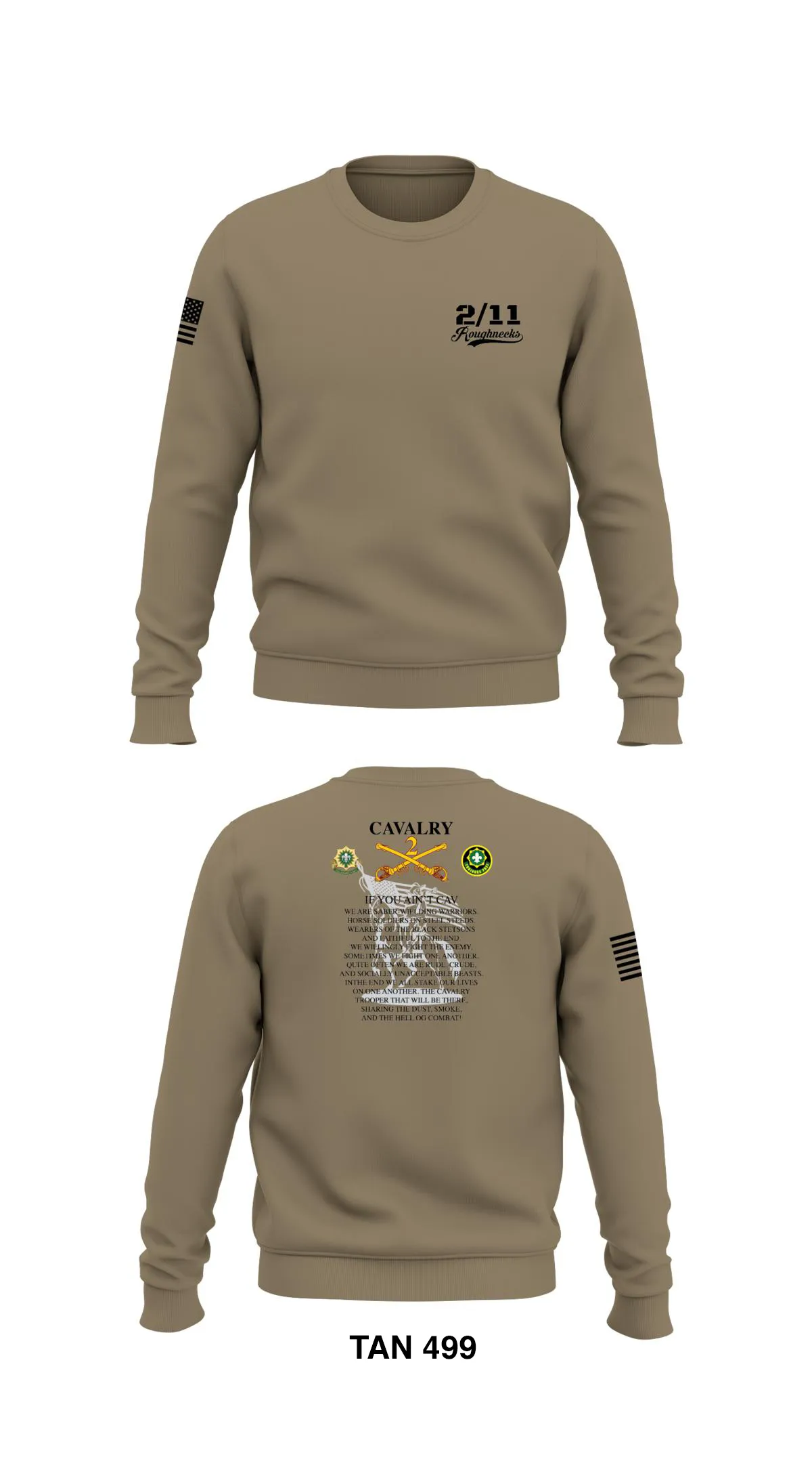 2/11 Roughnecks Store 1 Core Men's Crewneck Performance Sweatshirt - 70220637276