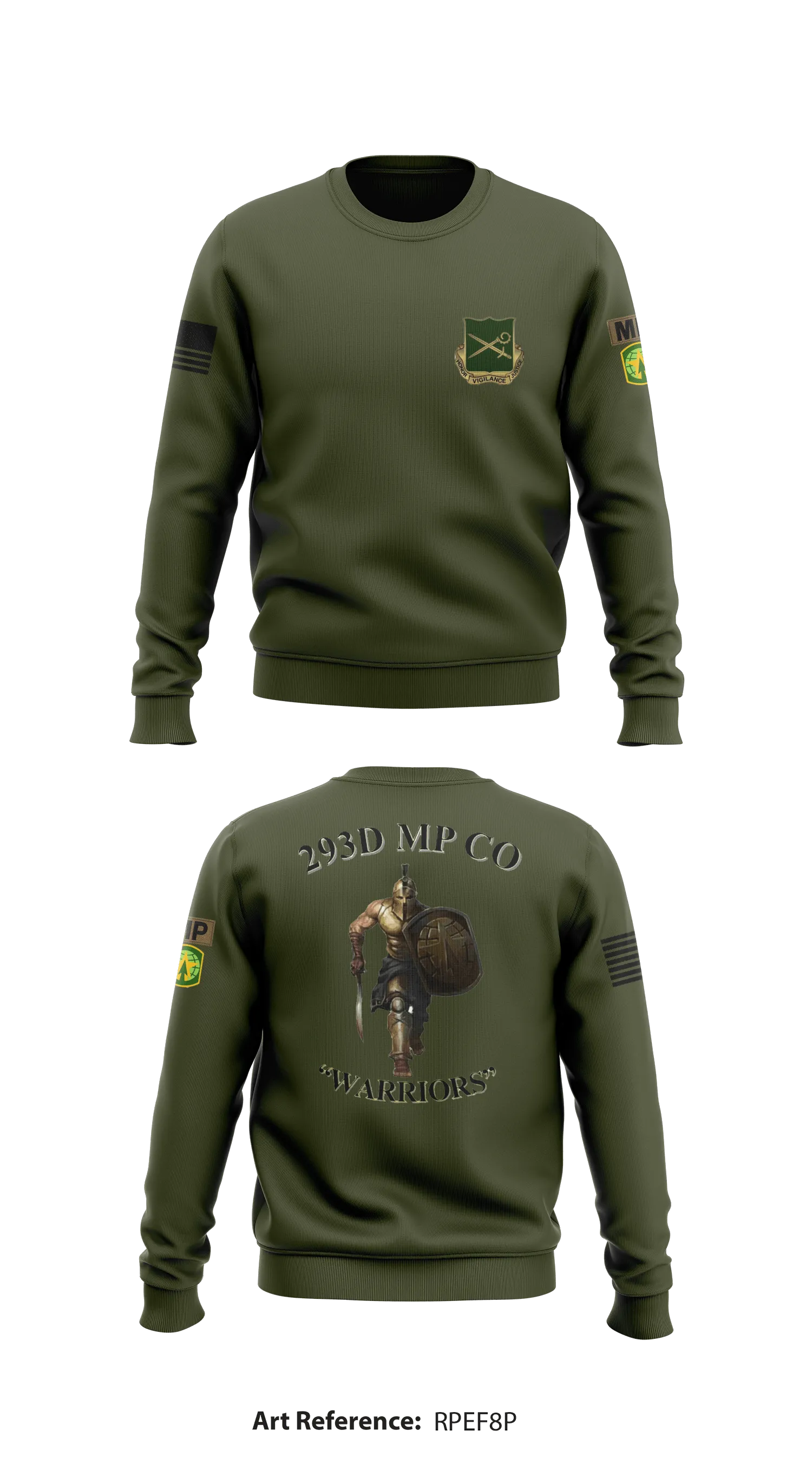 293D Military  Store 1 Core Men's Crewneck Performance Sweatshirt - RpEF8P