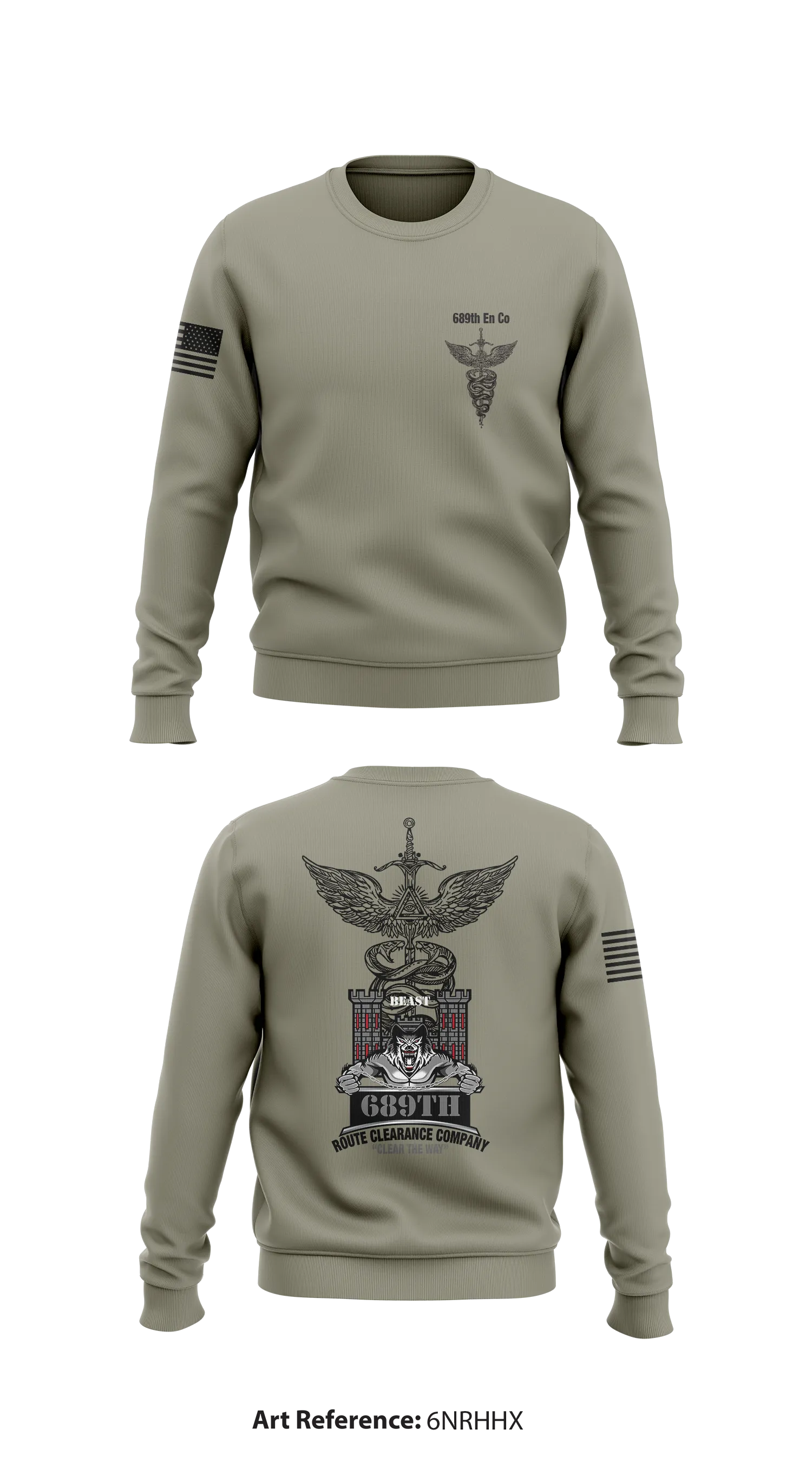 689th En Co Store 1 Core Men's Crewneck Performance Sweatshirt - 6nrHhx