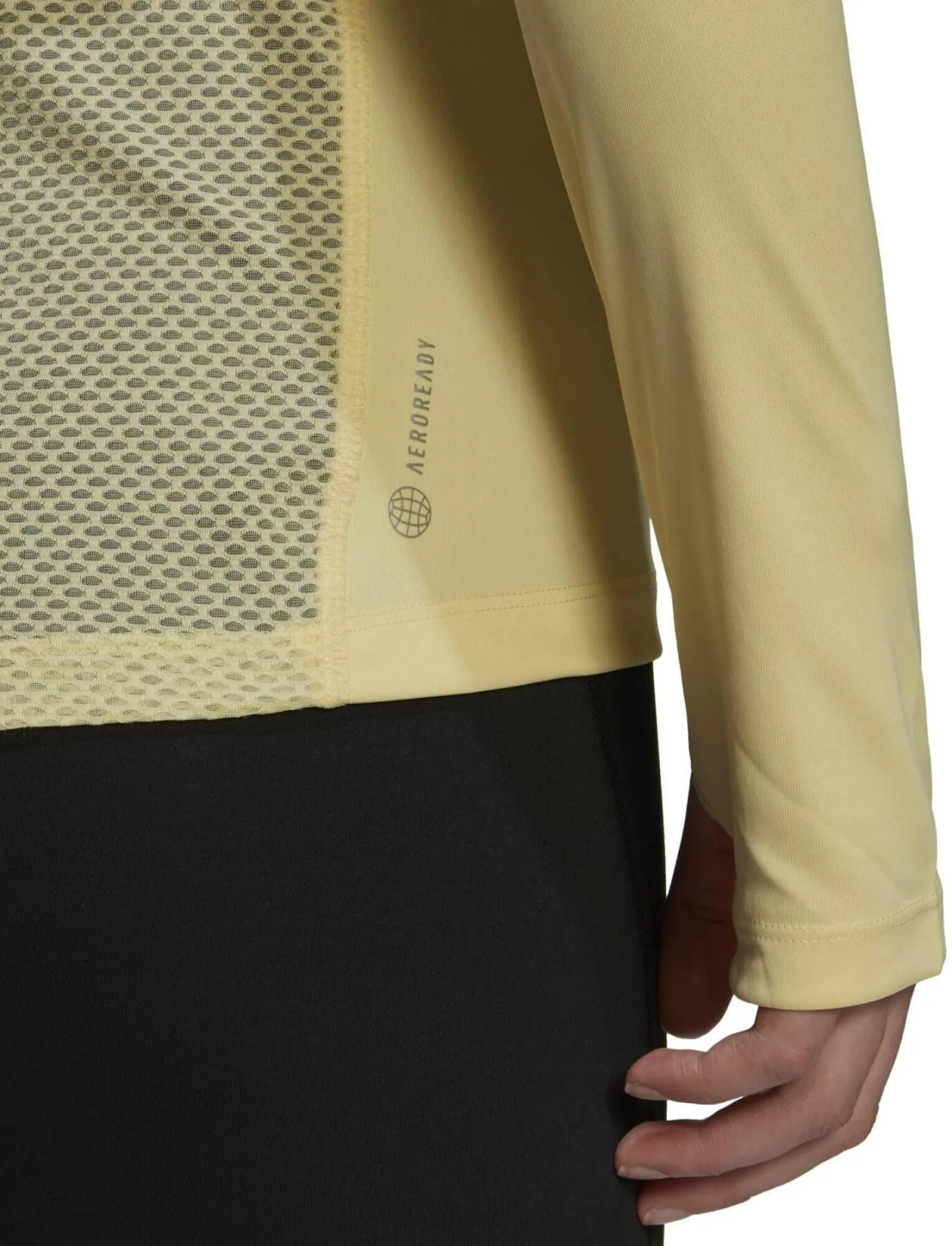 adidas Own The Run Long Sleeve Womens Running Top - Yellow