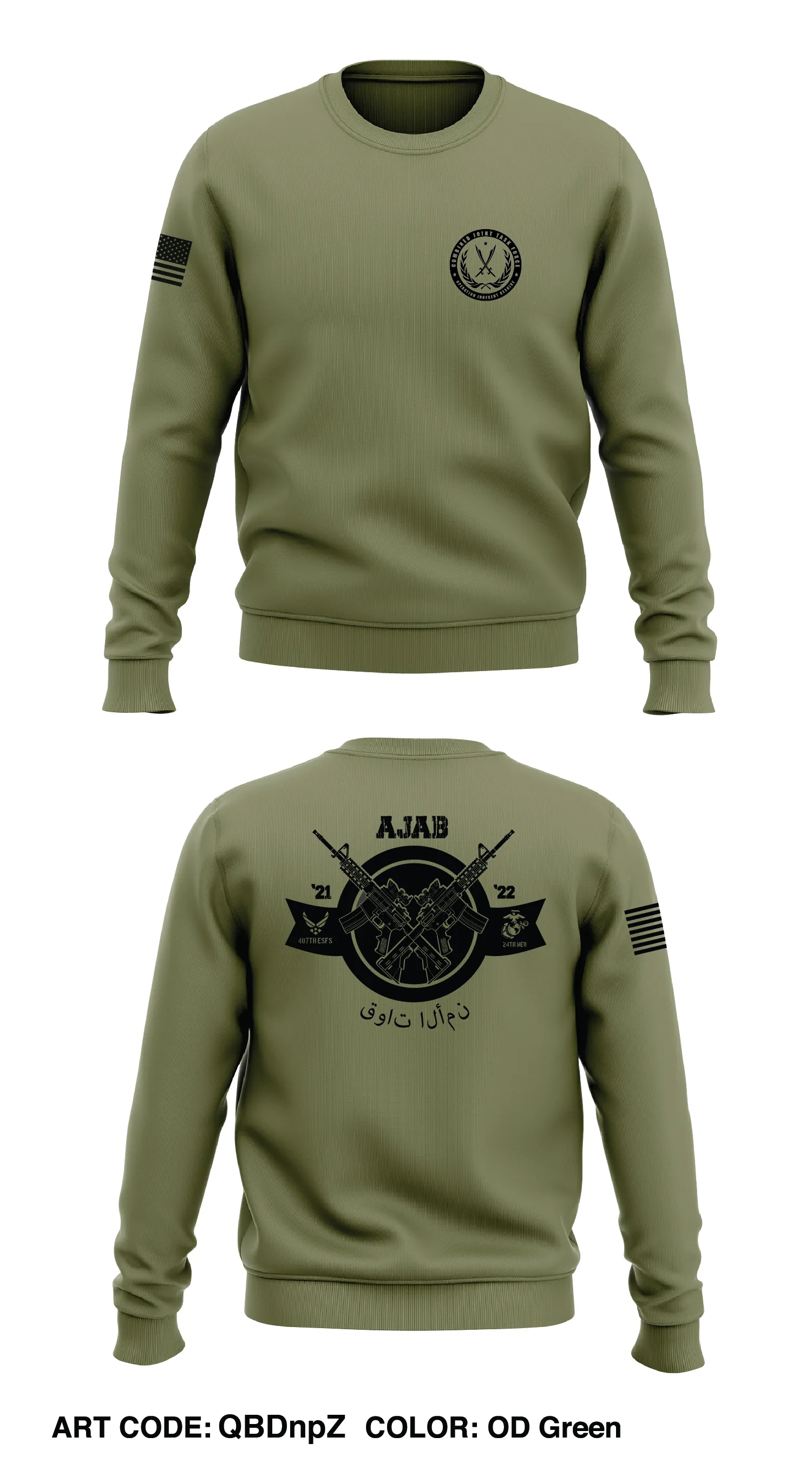 AJAB Store 1 Core Men's Crewneck Performance Sweatshirt - QBDnpZ-ODG