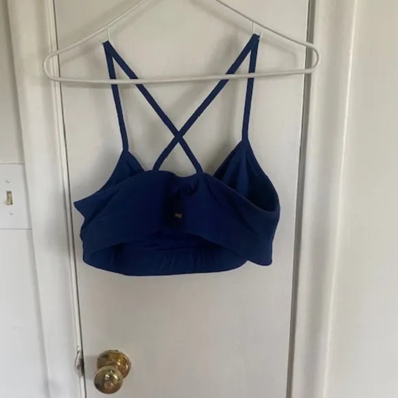 Alala Terry Bike Shorts and Bow Tie Sports Bra Matching Set