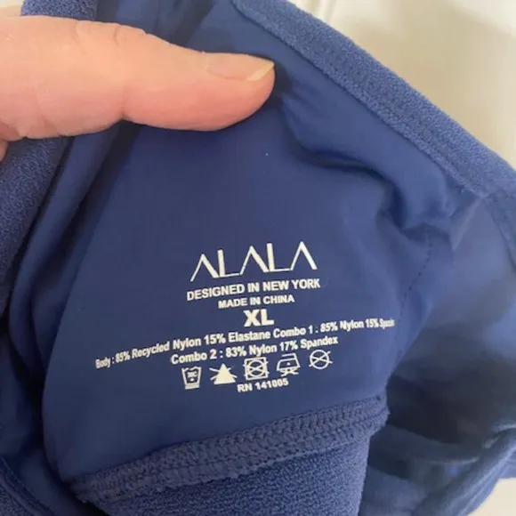 Alala Terry Bike Shorts and Bow Tie Sports Bra Matching Set