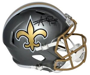 ALVIN KAMARA SIGNED NEW ORLEANS SAINTS FLASH FULL SIZE SPEED HELMET BECKETT