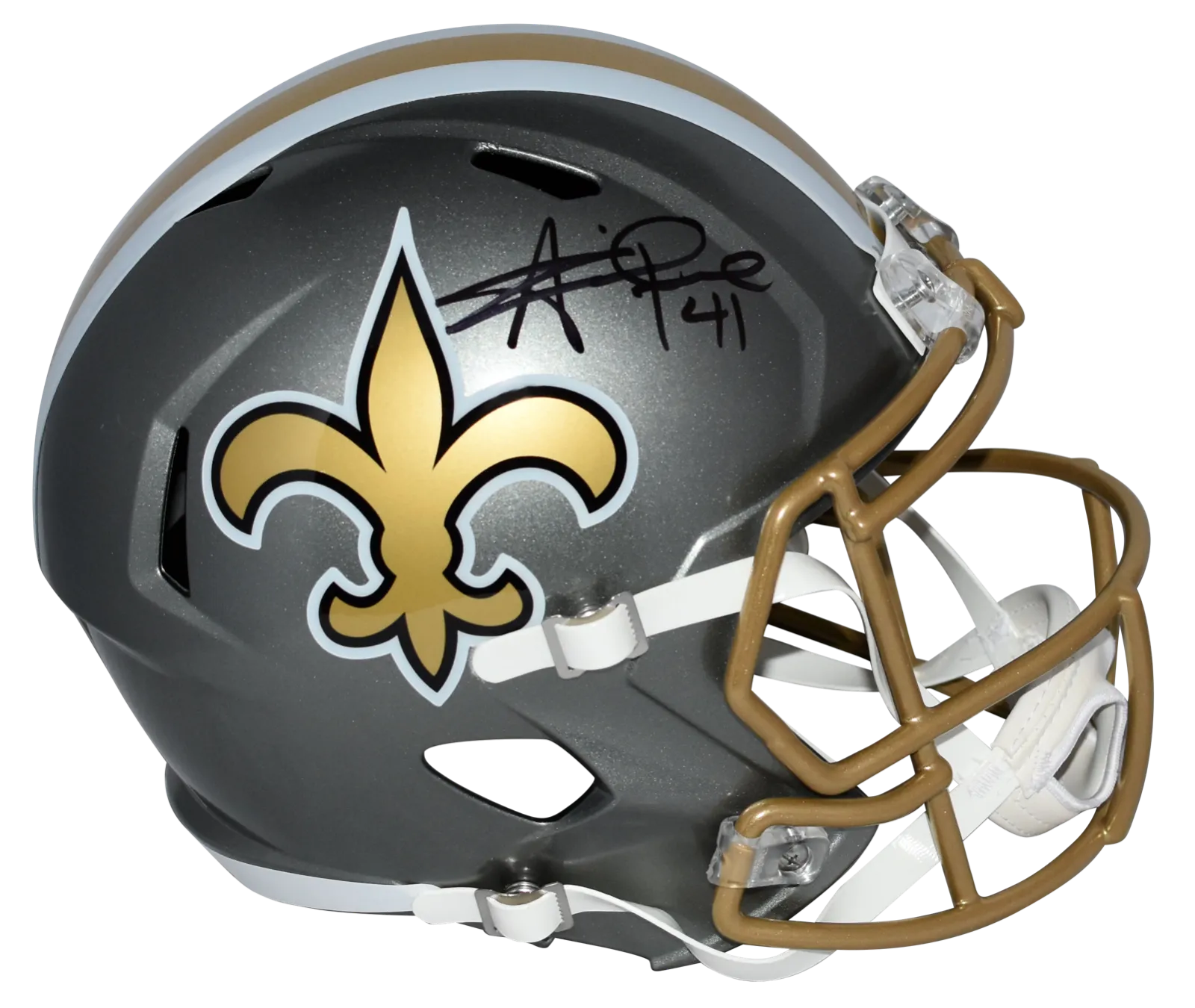 ALVIN KAMARA SIGNED NEW ORLEANS SAINTS FLASH FULL SIZE SPEED HELMET BECKETT