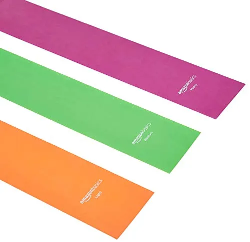 AmazonBasics TPE Resistance Band - 1500mm, 3-Piece Set