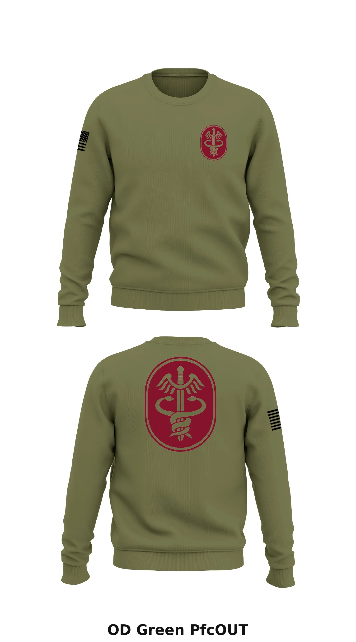 AMEDD Store 1 Core Men's Crewneck Performance Sweatshirt - PfcOUT