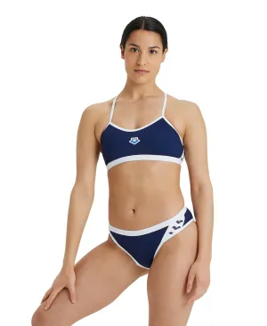 Arena Performance Women's Icons Solid Cross Back Bikini - Navy