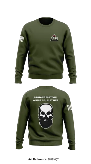 Bastard Platoon, Alpha Co, 91st BEB Store 1 Core Men's Crewneck Performance Sweatshirt - DhByqt