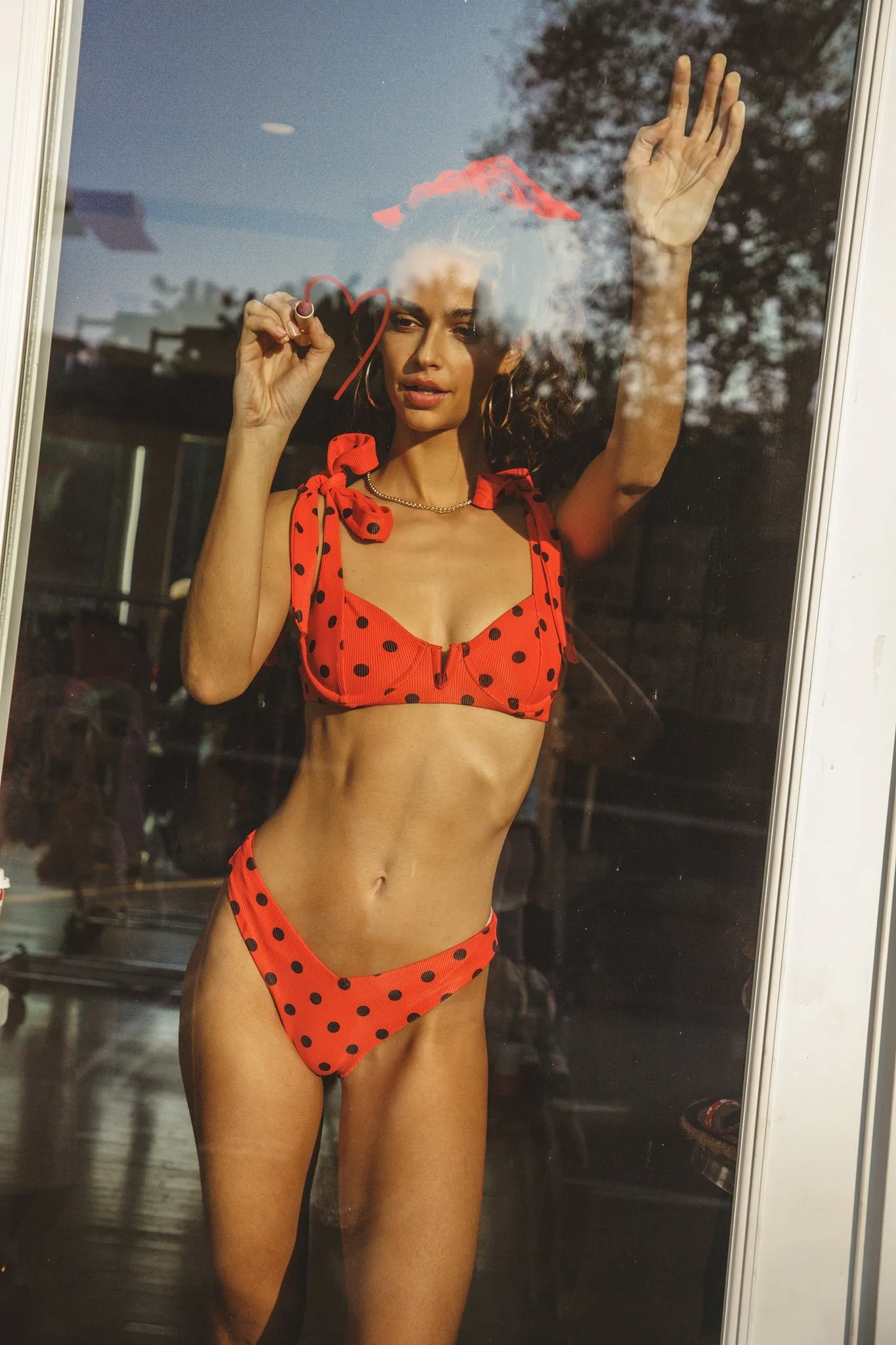 Blair Top Scarlet Polka Dot