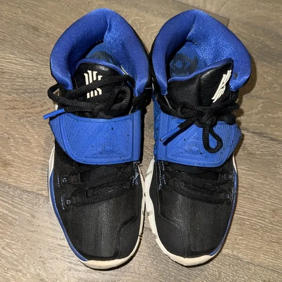 blue and black kyrie 6 basketball shoes