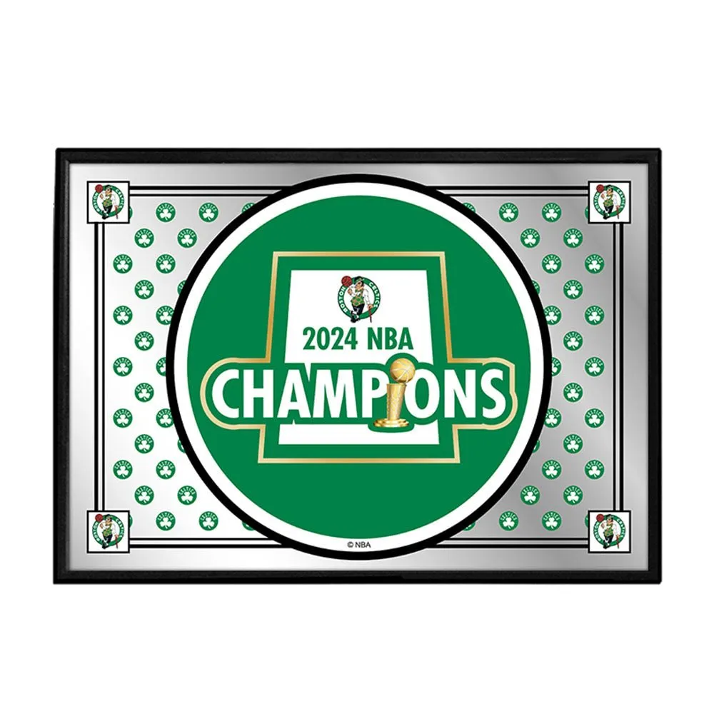 Boston Celtics: 2024 NBA Champions - Framed Mirrored Wall Sign