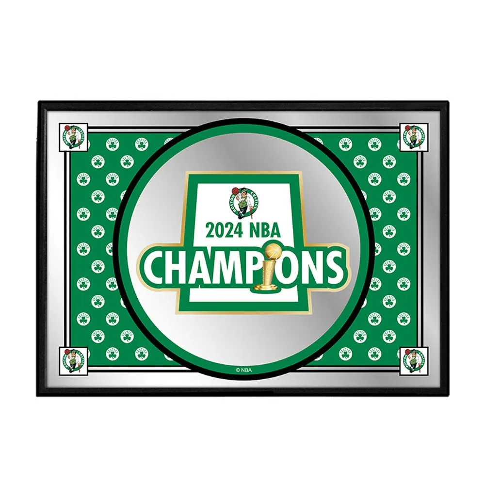 Boston Celtics: 2024 NBA Champions - Framed Mirrored Wall Sign