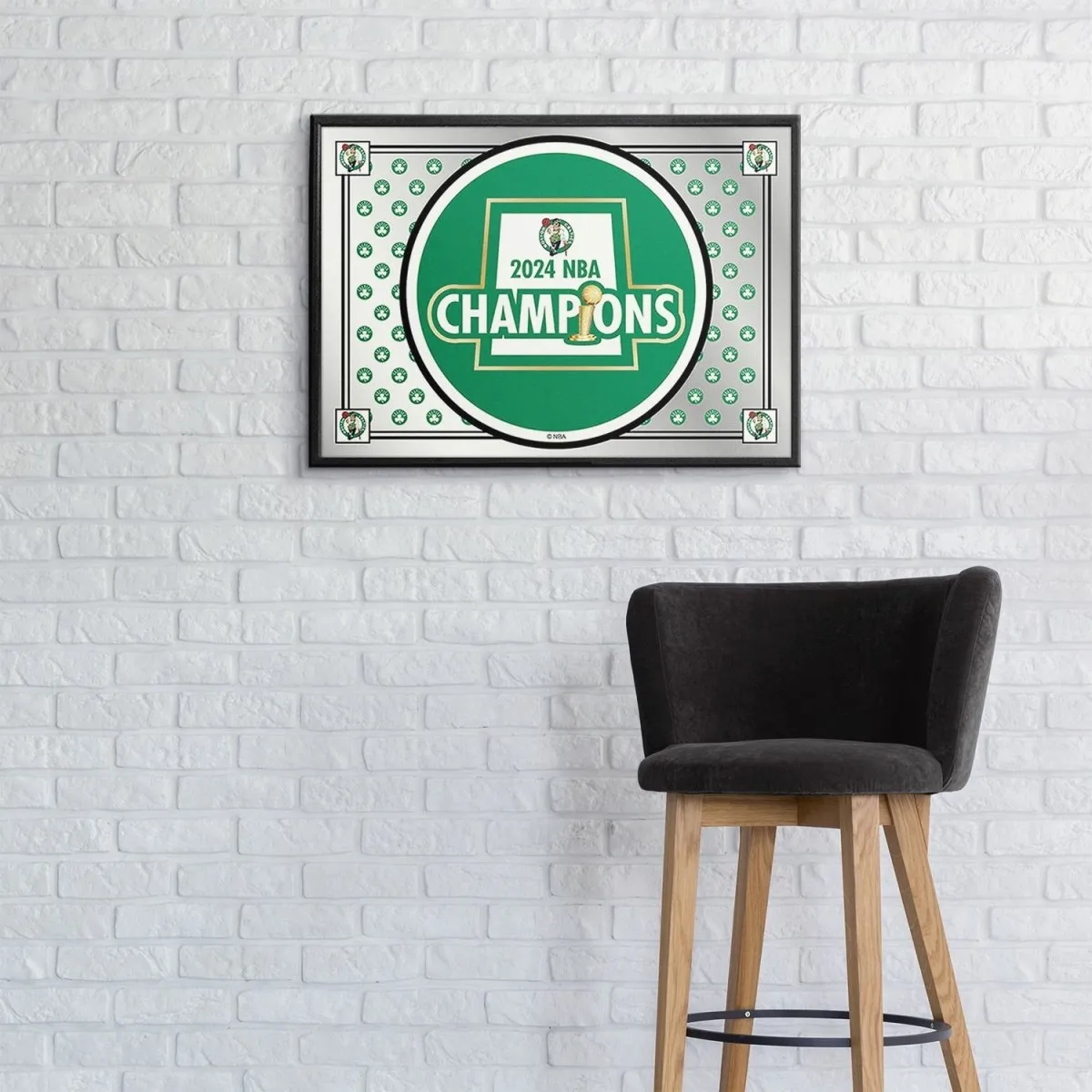 Boston Celtics: 2024 NBA Champions - Framed Mirrored Wall Sign
