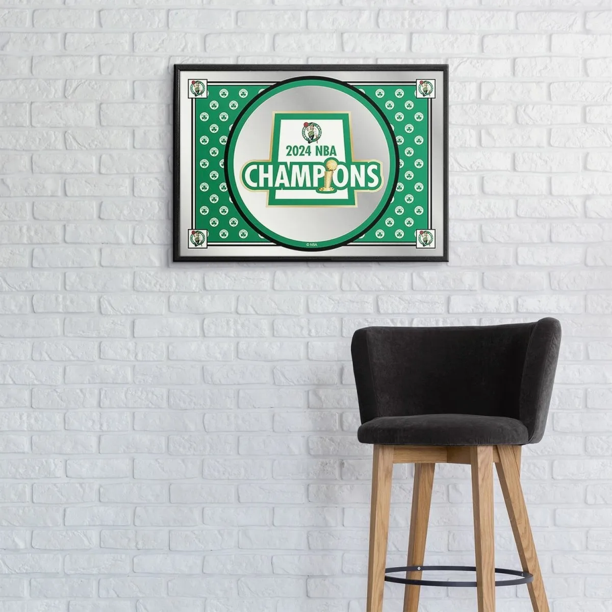 Boston Celtics: 2024 NBA Champions - Framed Mirrored Wall Sign