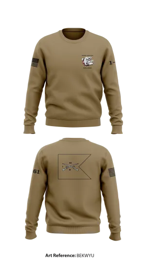 Bravo Company 1-61 Infantry Store 1 Core Men's Crewneck Performance Sweatshirt - beKWYU
