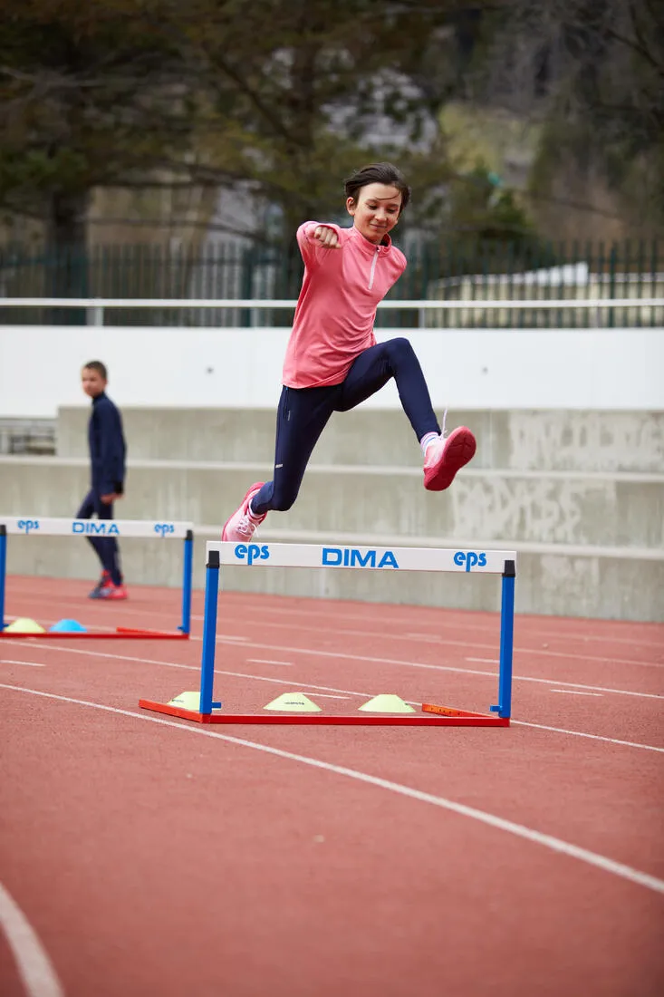 BREATHABLE KIDS' RUNNING TIGHTS - KIPRUN DRY - NAVY BLUE