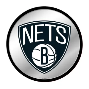 Brooklyn Nets: Modern Disc Mirrored Wall Sign