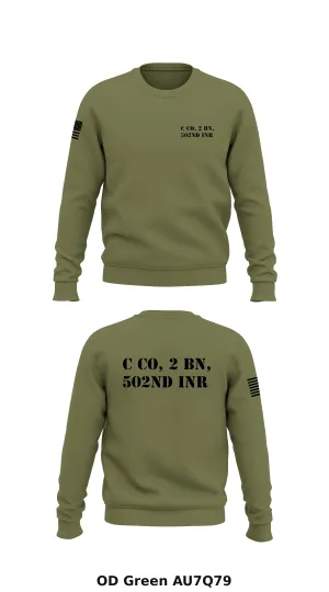 C co, 2 Bn, 502nd INR  Store 1 Core Men's Crewneck Performance Sweatshirt - AU7Q79