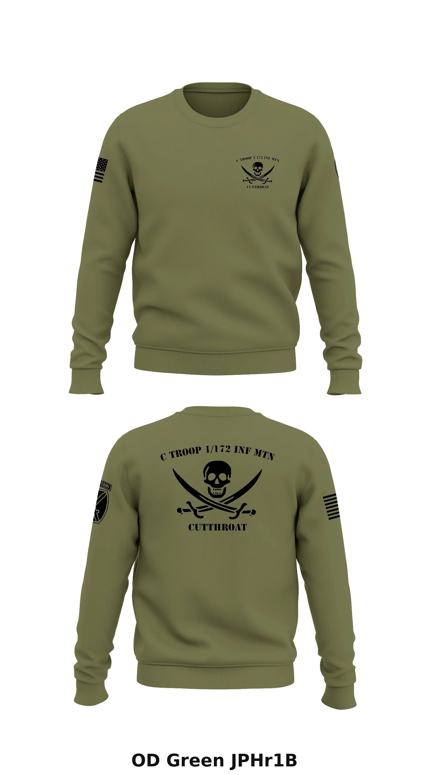C Troop 1/172 Inf Mtn Store 1 Core Men's Crewneck Performance Sweatshirt - JPHr1B