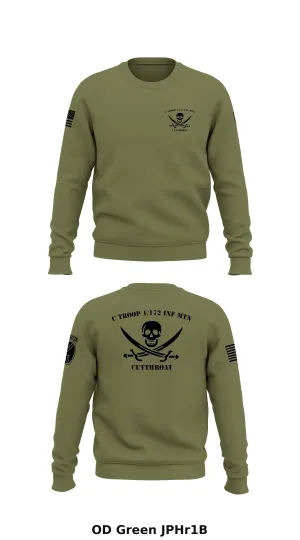 C Troop 1/172 Inf Mtn Store 1 Core Men's Crewneck Performance Sweatshirt - JPHr1B