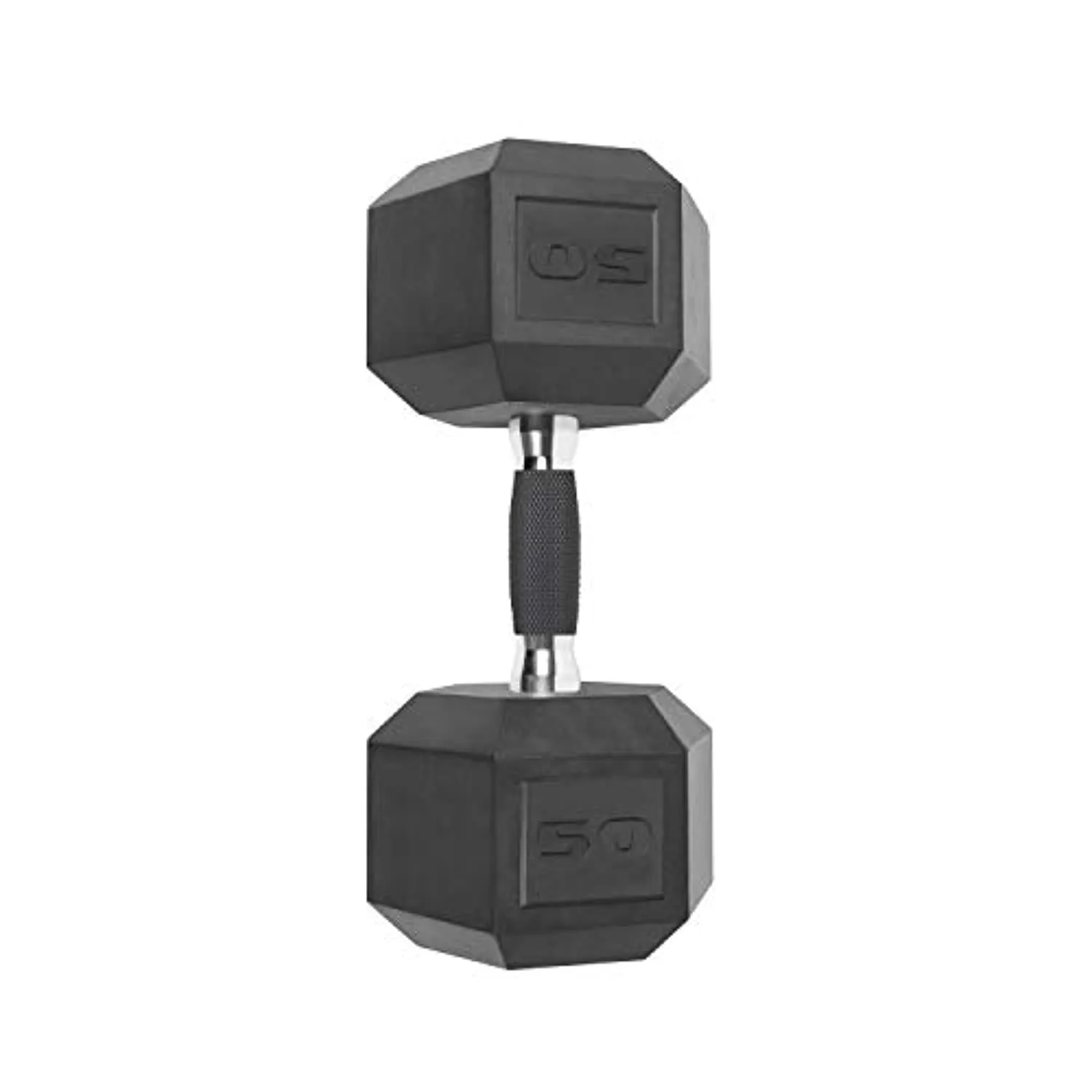 CAP Barbell Coated Dumbbell Weights with Padded Grip, 50-Pound