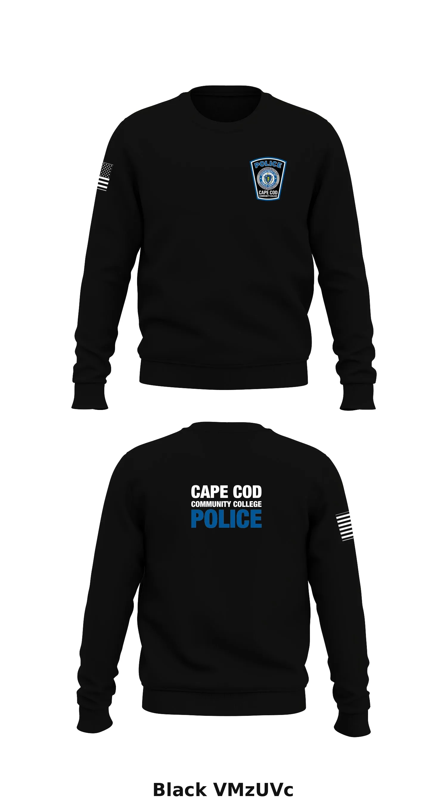 Cape Cod Community College Police Department Store 1 Core Men's Crewneck Performance Sweatshirt - VMzUVc