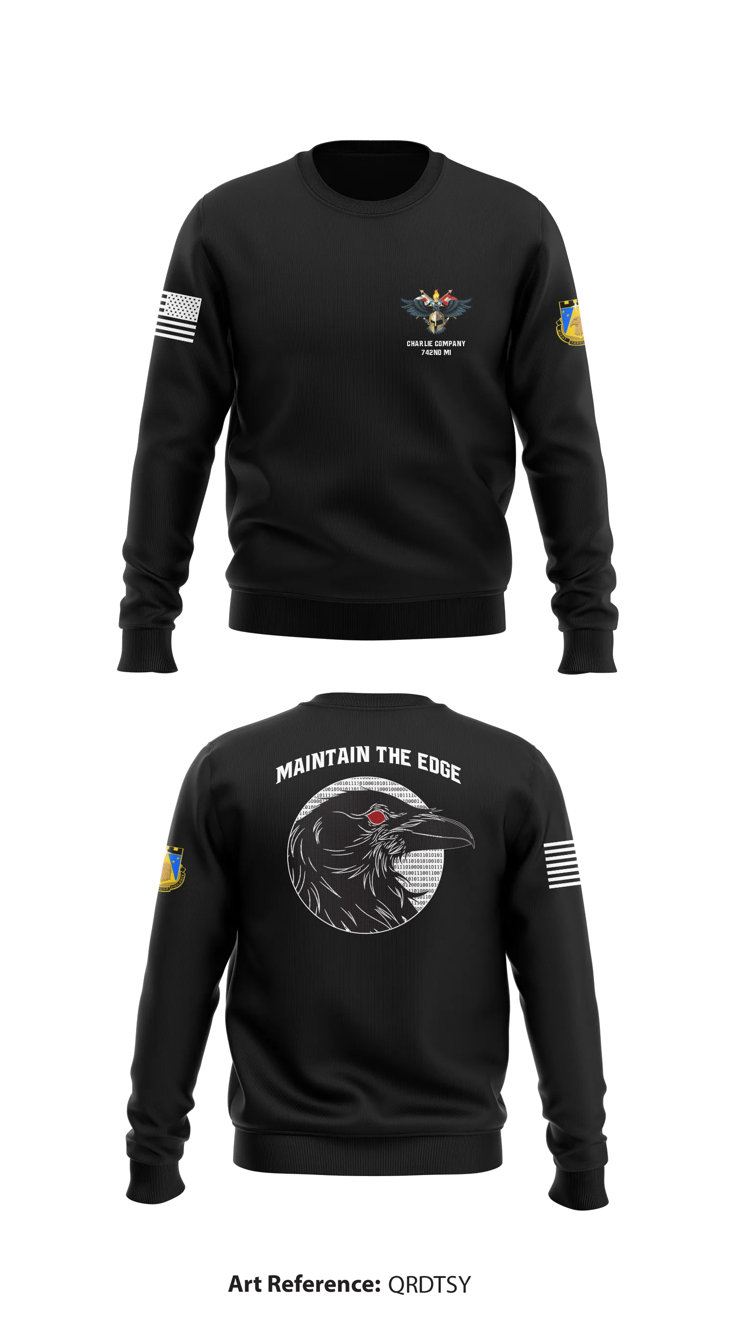 Charlie Company, 742nd MI Store 1 Core Men's Crewneck Performance Sweatshirt - qRDtsY