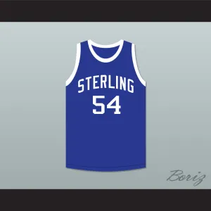 Clyde Drexler 54 Sterling High School Raiders Blue Basketball Jersey 1
