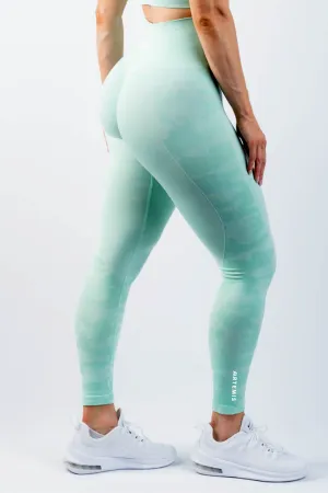 Coco Camo Scrunch Bum Leggings Mint