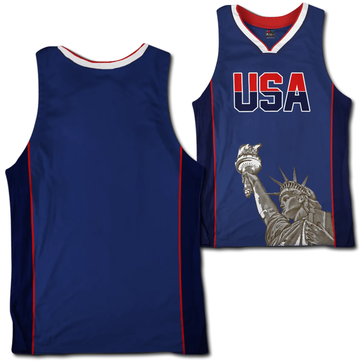 Custom Blue USA Basketball Jersey