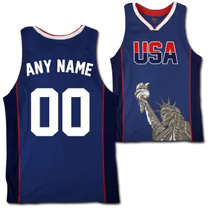 Custom Blue USA Basketball Jersey