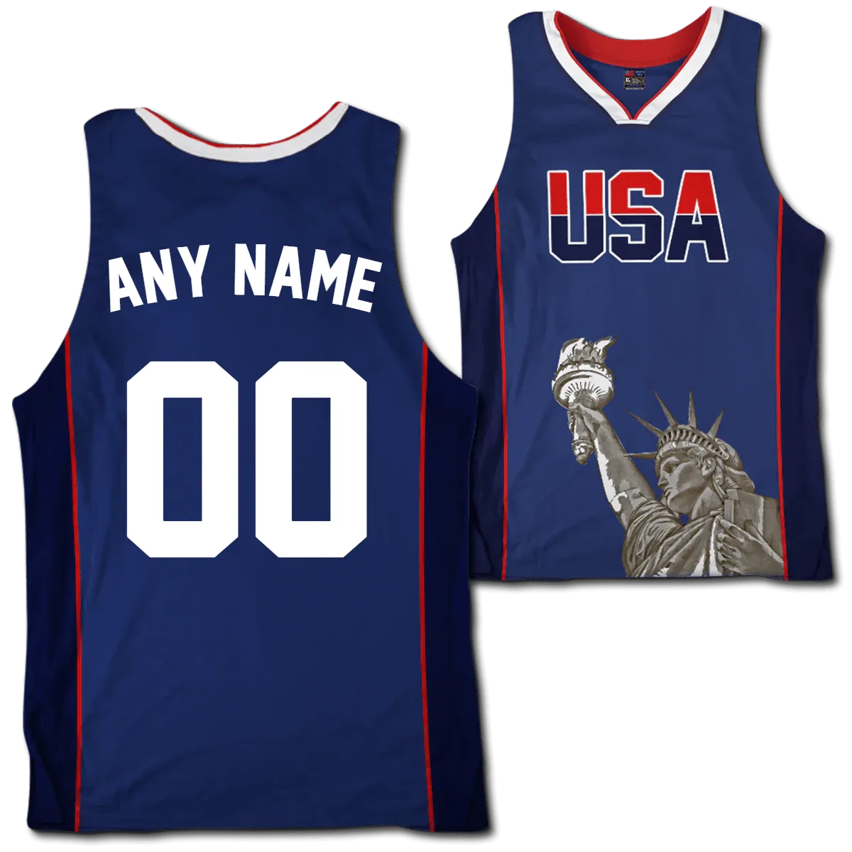 Custom Blue USA Basketball Jersey
