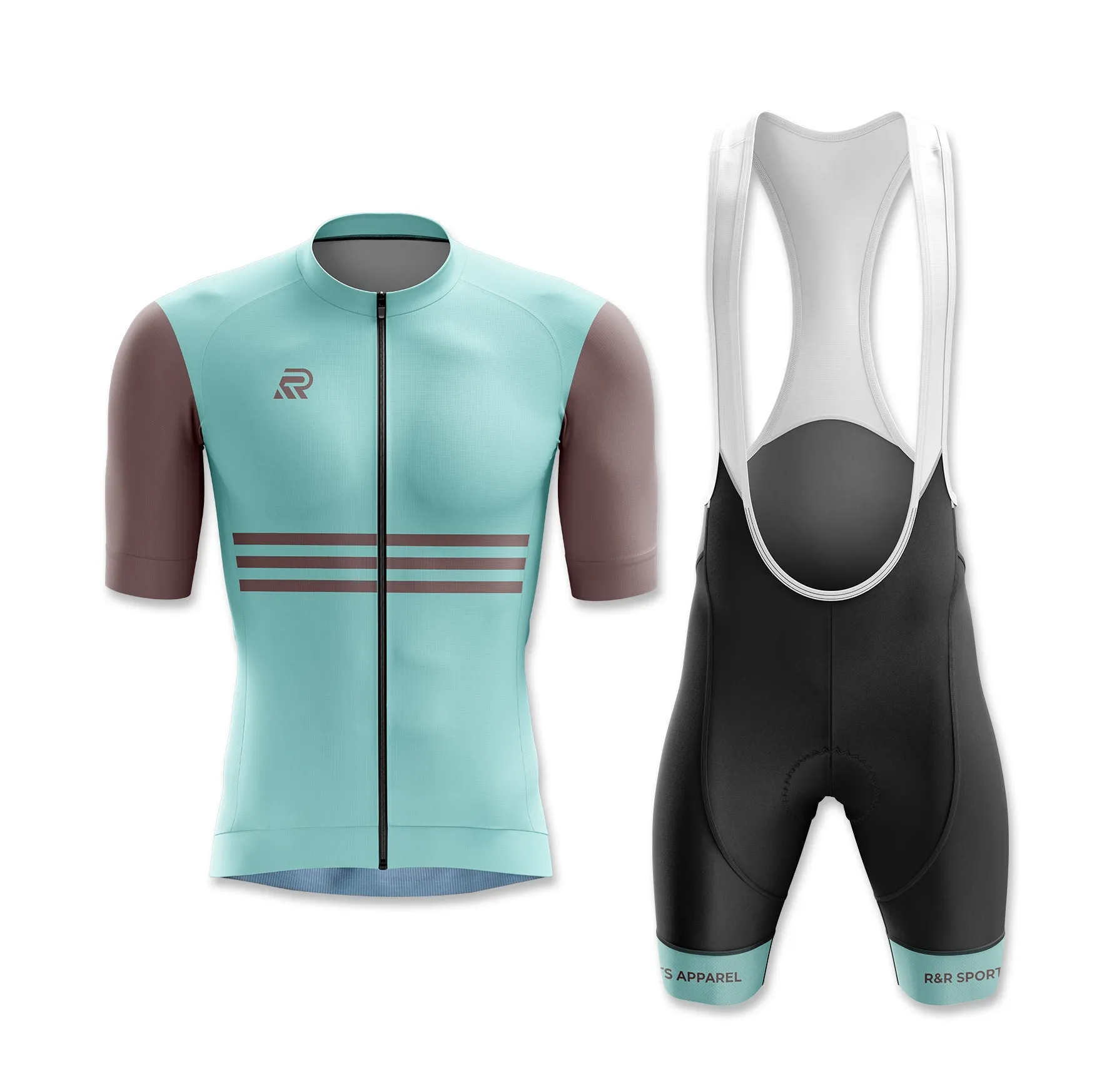 Cyan Opaque Seamless Cycling Jersey