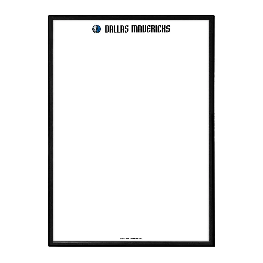 Dallas Mavericks: Framed Dry Erase Wall Sign