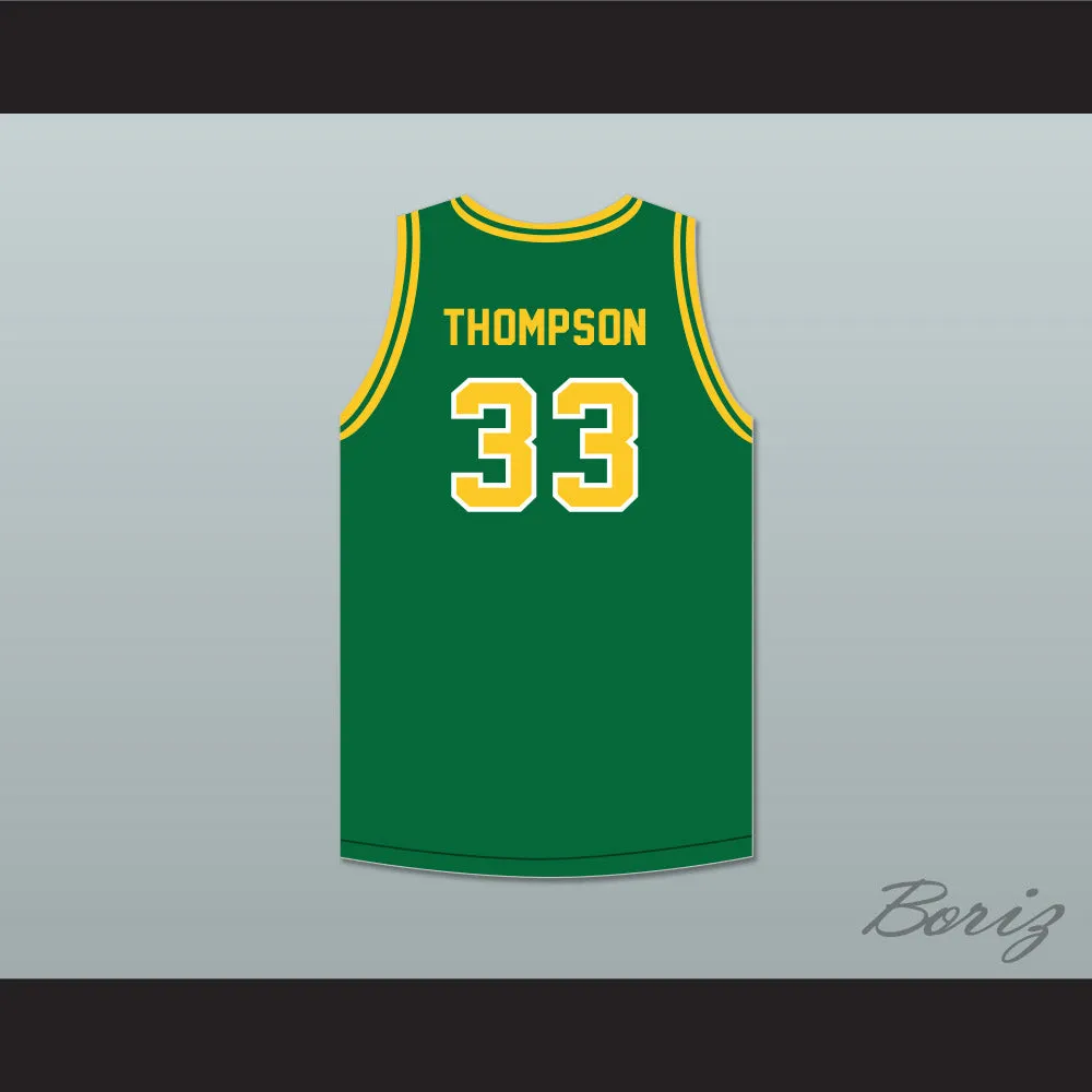 David Thompson 33 Crest High School Chargers Green Basketball Jersey 2