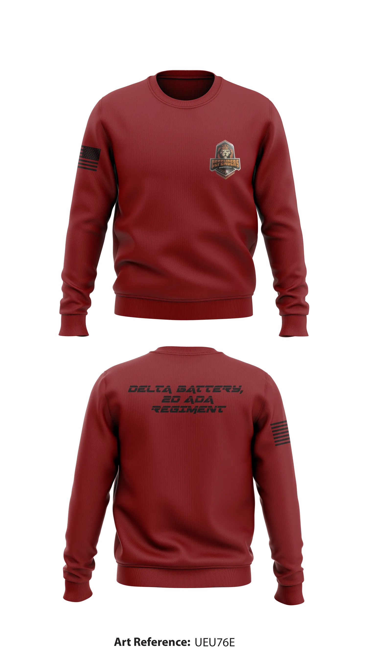 Delta Battery, 2D ADA Regiment Store 1 Core Men's Crewneck Performance Sweatshirt - UeU76E