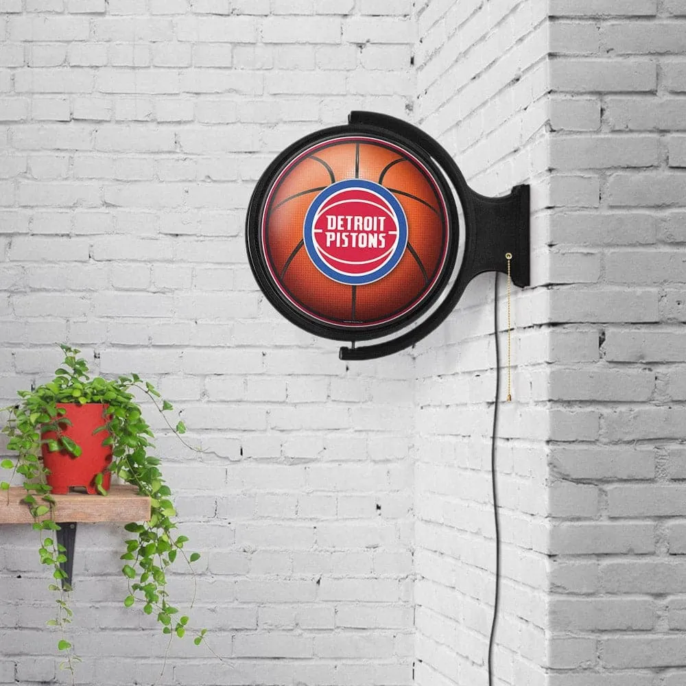 Detroit Pistons: Basketball - Original Round Rotating Lighted Wall Sign