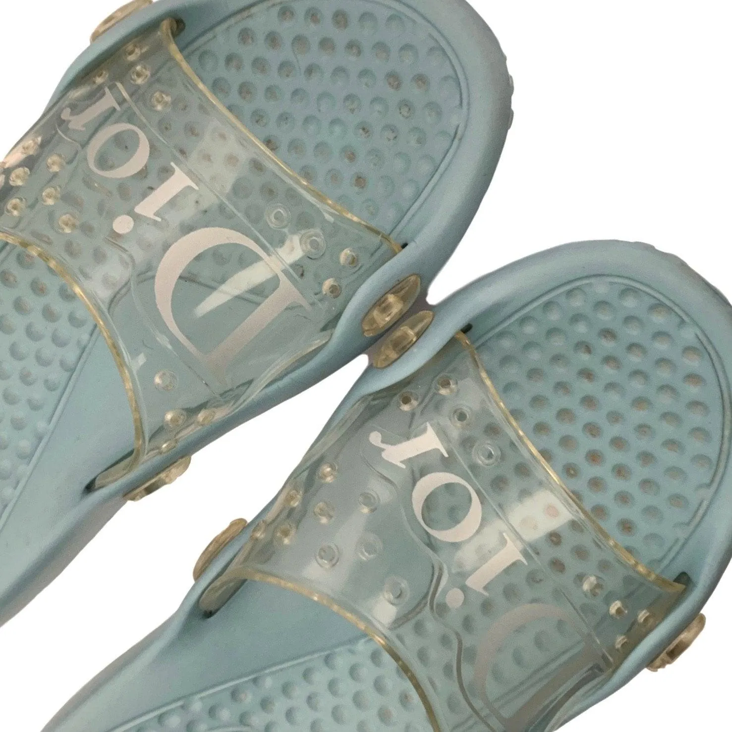 Dior Baby Blue Rubber Slides