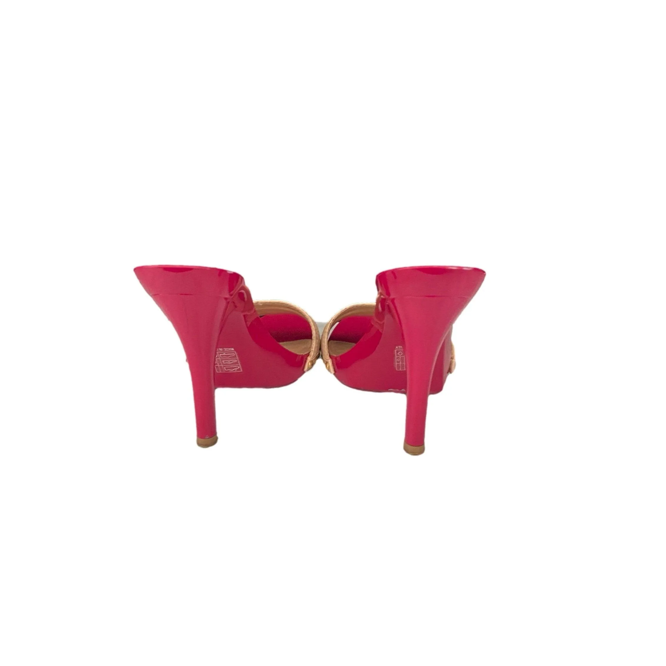 Dior Pink Cheetah Logo Charm Heels