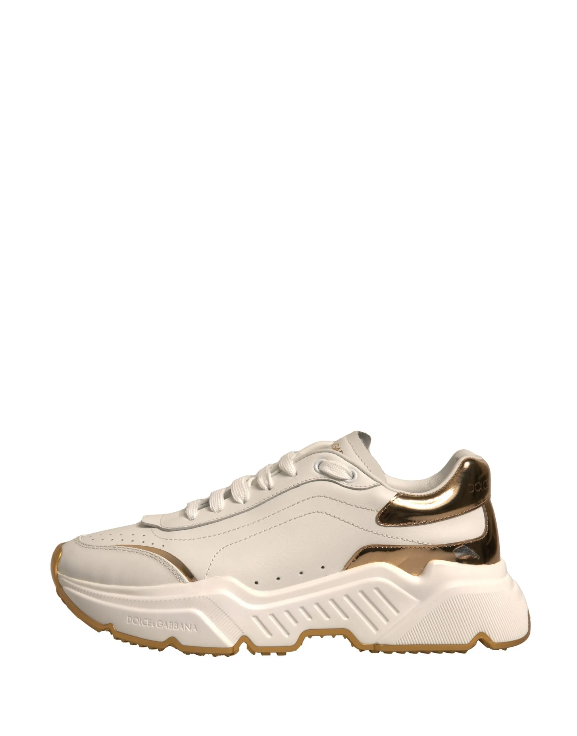 Dolce&Gabbana DAYMASTER Women Beige Sneakers Leather Wedge Trainer Shoes EUR 41