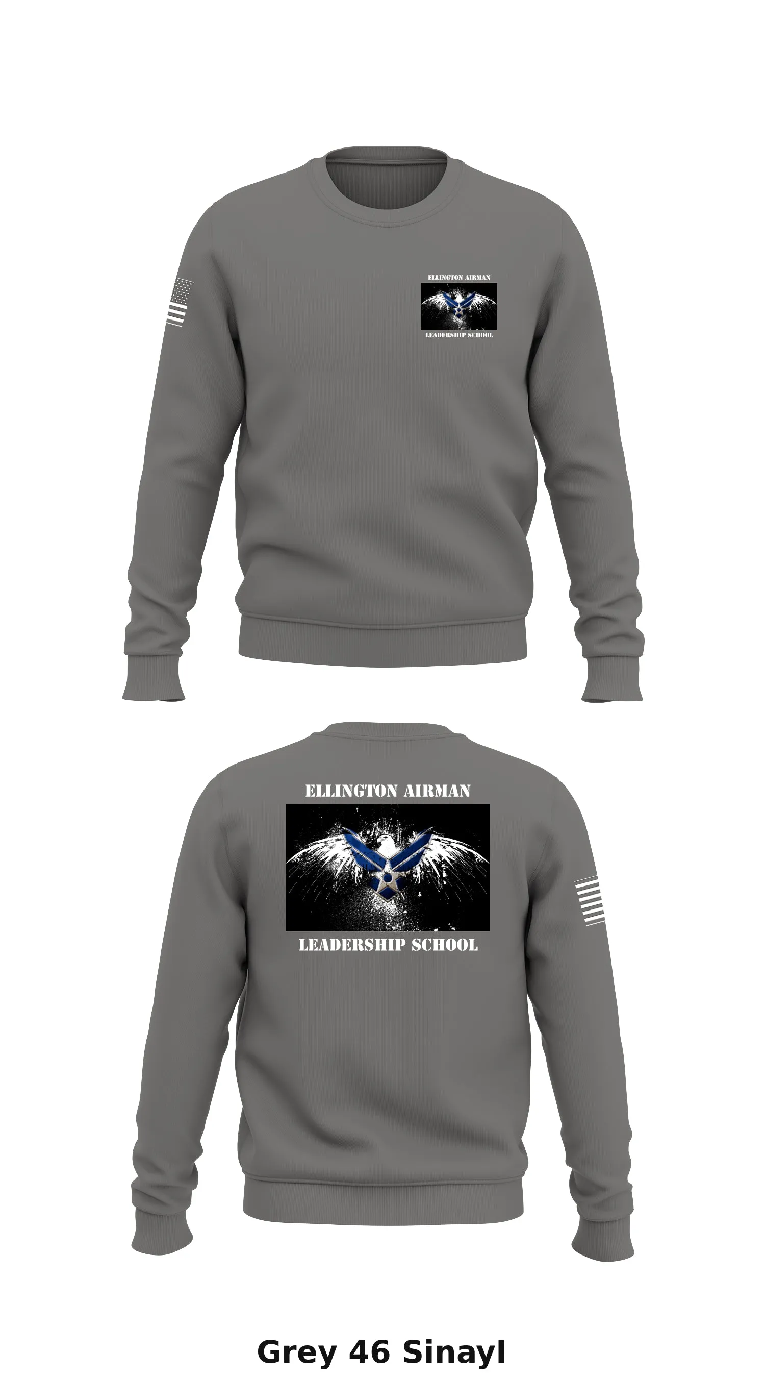Ellington Airman Leadership School  Store 1 Core Men's Crewneck Performance Sweatshirt - SinayI
