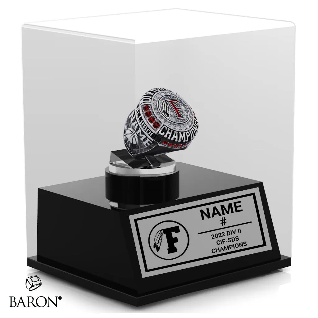 Fallbrook High School Girls Basketball 2022 Championship Display Case