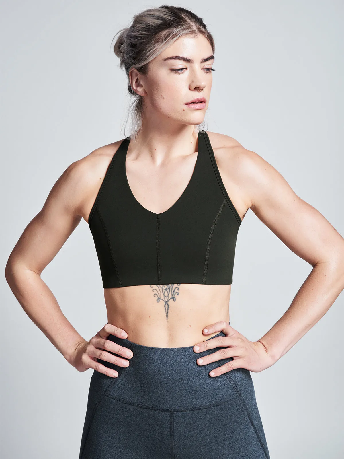 FEMME FATALE PLUSH Sports Bra Forest Marl