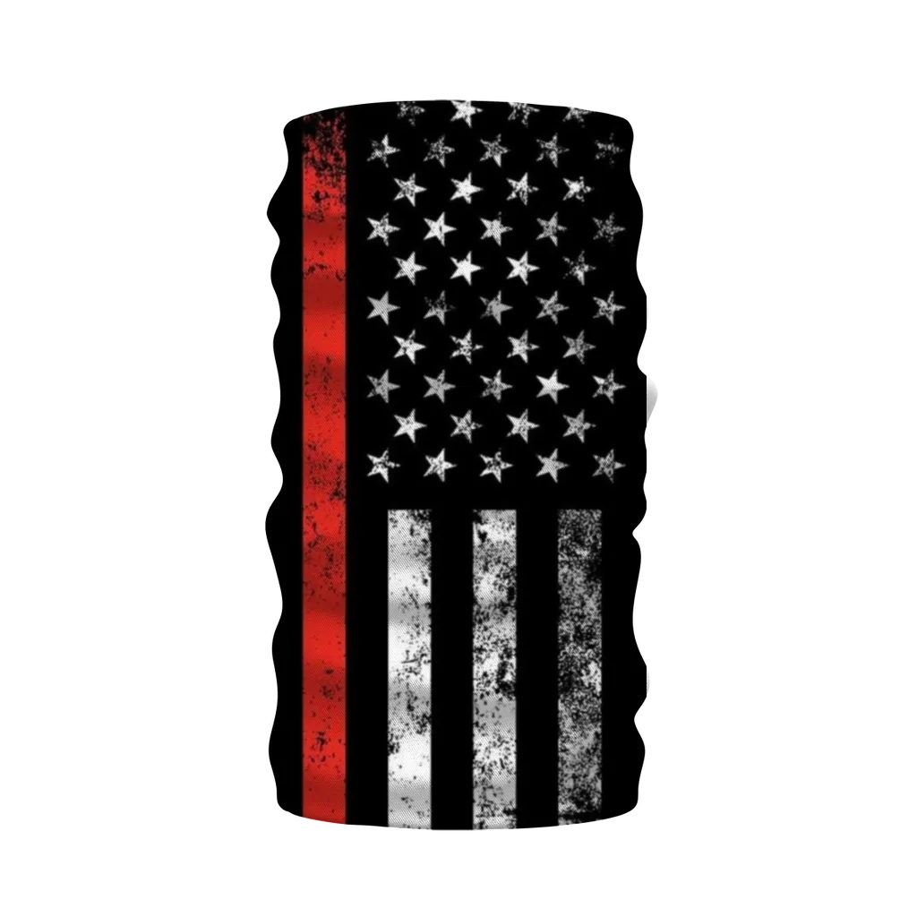 Firefighters Red Stripe Firefighter Flag Neck Warmer Morf Scarf